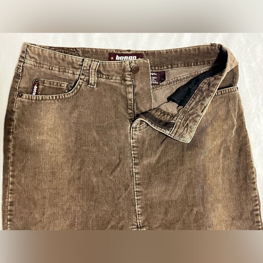 Bongo Jeans Brown Corduroy Hipster Skirt with Pockets Women’s Size 7 - Picture 7 of 14
